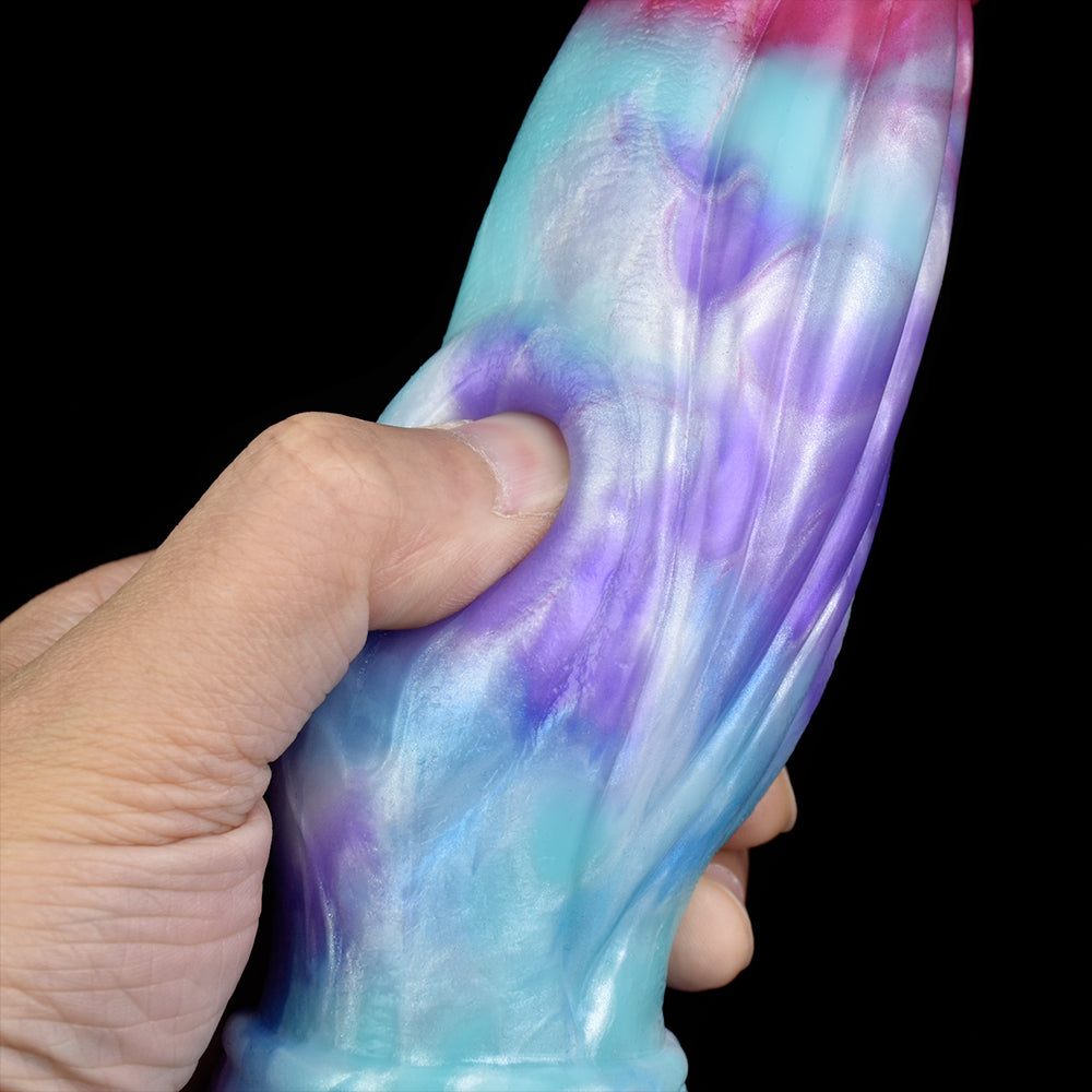 Drachen Fantasy Dildo – Galaktische Farbwelt aus Platin-Silikon
