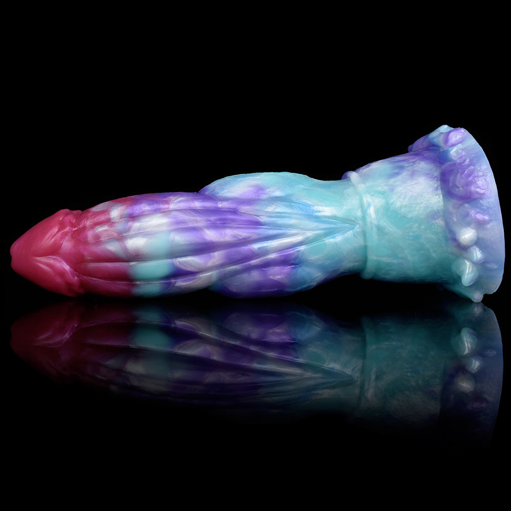 Drachen Fantasy Dildo – Galaktische Farbwelt aus Platin-Silikon