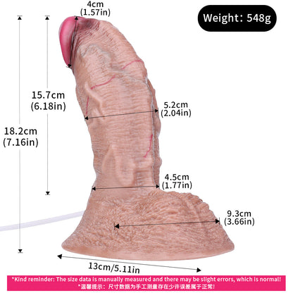Soft Silicone Squirting Dildo mit Handdruck- Realistischer Cumshot Dildo mit Pumpmechanismus
