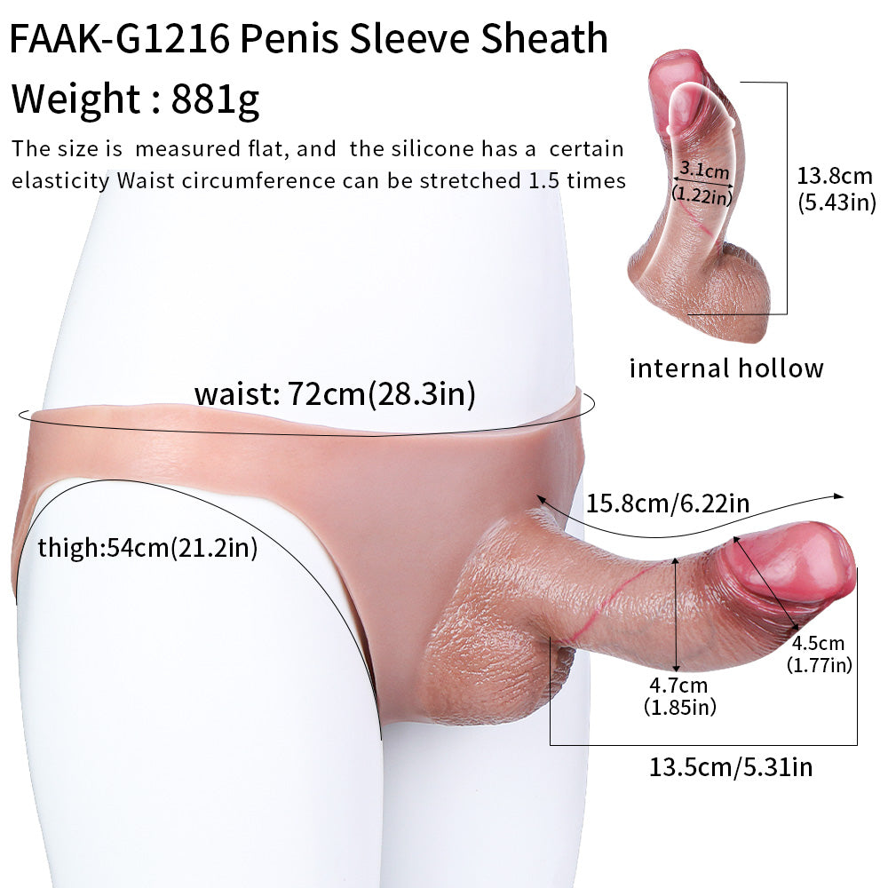 Strapless Silicone Realistic Penis Sleeve – Butterfly Base & Harness-Free | SilikonLust