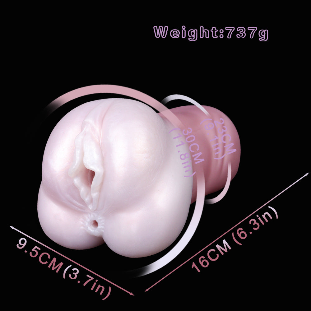 Pocket Pussy Dual Channel – Tight Pussy & Anal Masturbator with Ultra-Soft Silicone and Realistic Vaginal Entrance