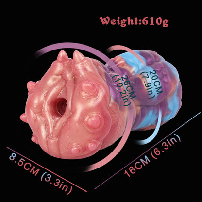 Intense Alien Pussy Masturbator - Sci-Fi Fantasy Platinum Silicone Stroker for Deep Stimulation