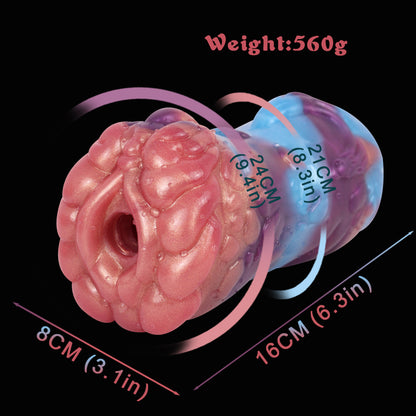 Organic Galaxy Pocket Pussy - Platinum Silicone Creature Texture Stroker for Deep Fantasy Stimulation