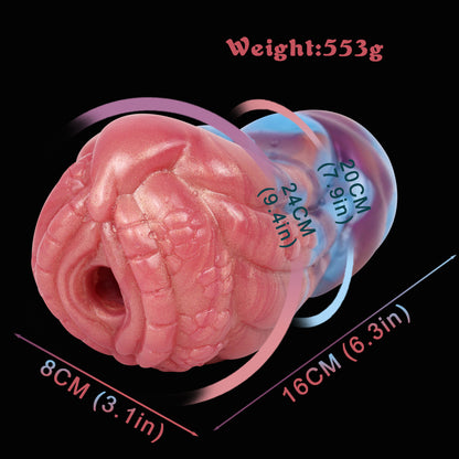 Organic Fantasy Masturbator Sleeve – Sci-Fi Alien Texture Stroker made of Platinum Silicone for Immersive Deep Stimulation