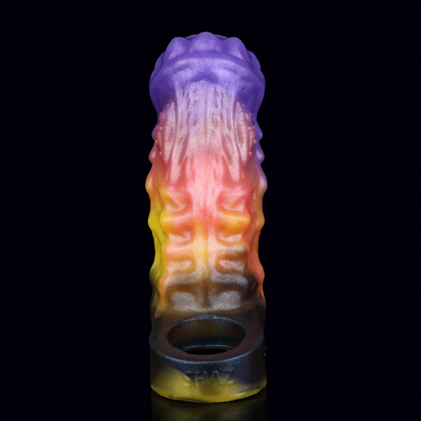 Biomorph Alien Penis Sleeve – Cosmic Glow Edition mit offener Eichel-Zone