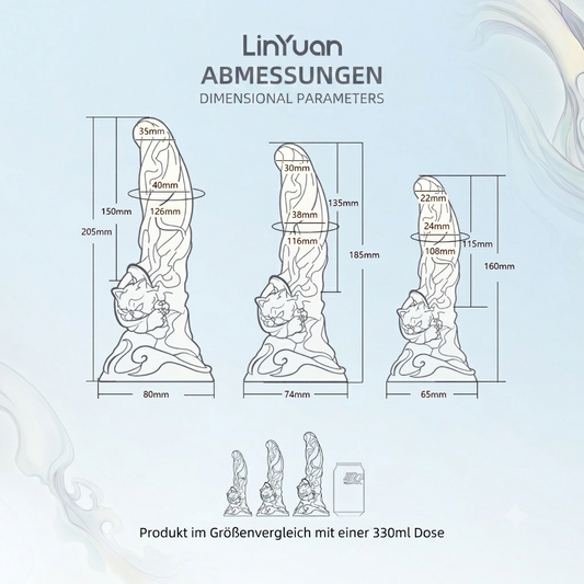 Mystischer Sternzeichen Dildo "Xuanli" – Ergonomischer Perlglanz Dildo in Eisblau & Lila mit starkem Saugfuß