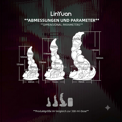 Skorpion-Dildo aus der Tierkreiszeichen-Serie – Granulares Wechselspiel, Skorpionschwanz-Haken & Antikbronze-Violett aus Platin-Silikon (XS/S/M)