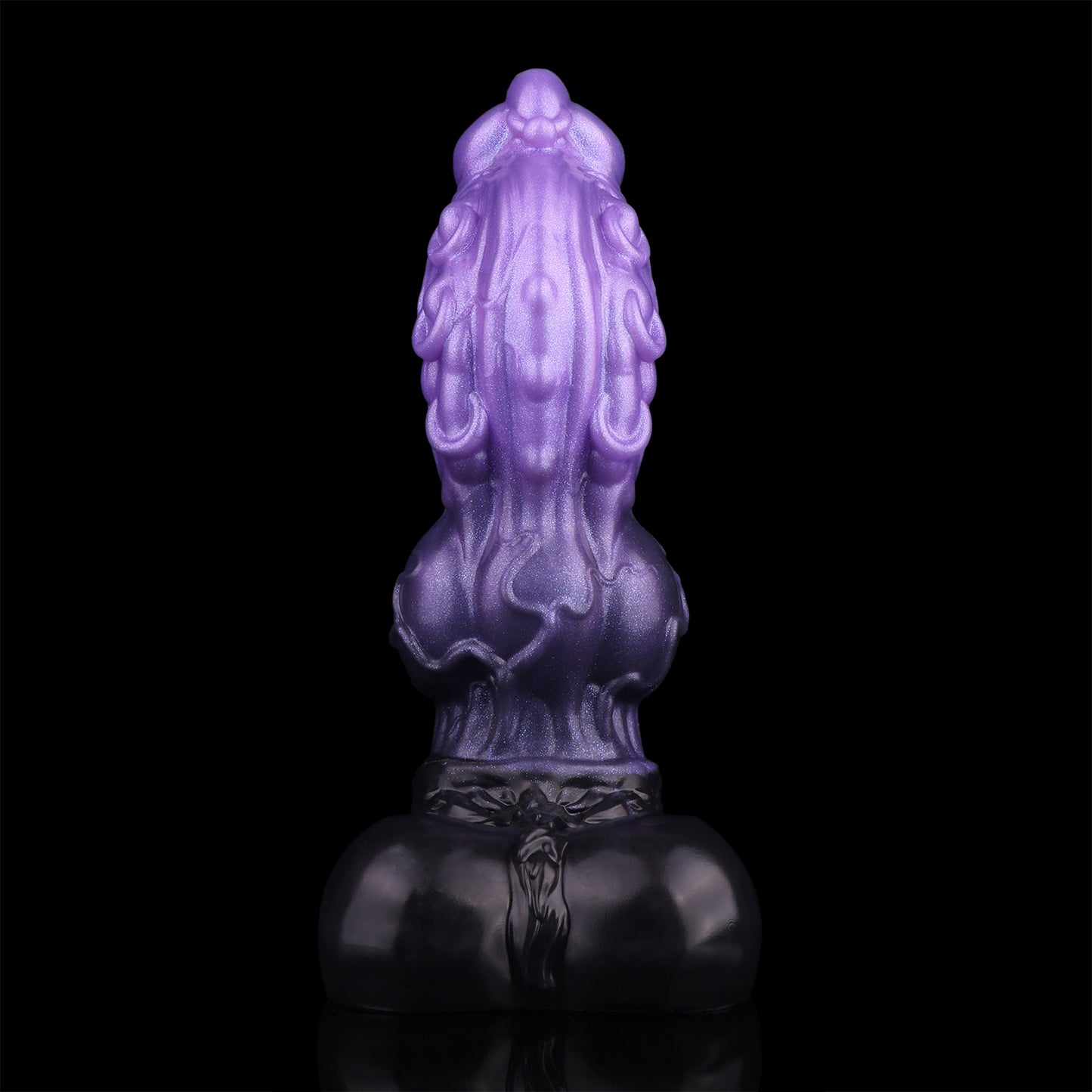 Fantasy Dildo Violett & Alien Organisch – Hollow Strap-on mit Mehrblättrigem Fremdkopf