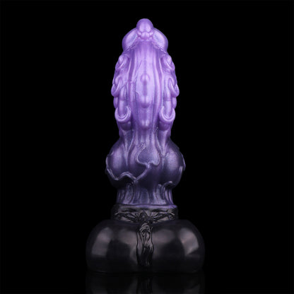 Fantasy Dildo Violett & Alien Organisch – Hollow Strap-on mit Mehrblättrigem Fremdkopf