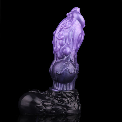 Fantasy Dildo Violett & Alien Organisch – Hollow Strap-on mit Mehrblättrigem Fremdkopf