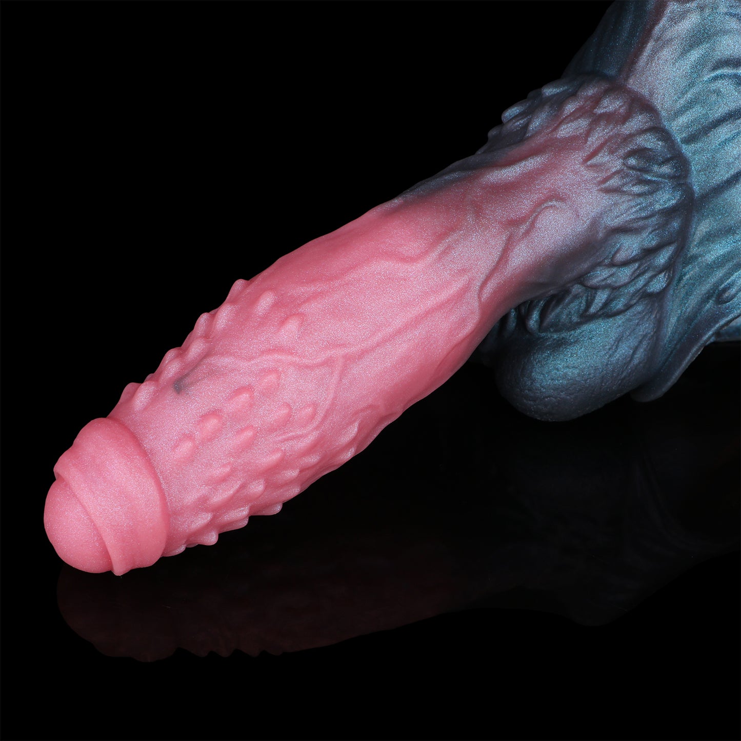 Spike Texture Penis Sleeve Wearable - Scale Cone Matrix | Fantasy Strap-On Pearlescent Platinum