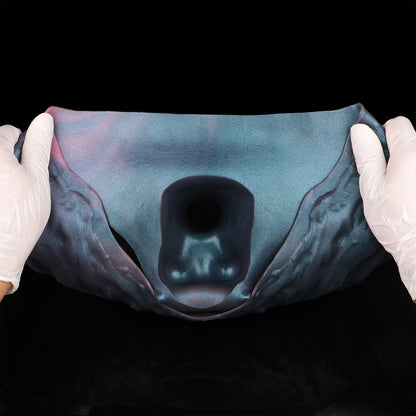 Spike Texture Penis Sleeve Wearable - Scale Cone Matrix | Fantasy Strap-On Pearlescent Platinum
