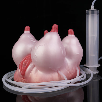 Interaktiver Sexpuppen Meilenstein – 4-Fach Brust-Torso aus Platin-Silikon mit Vagina & Trinkfunktion