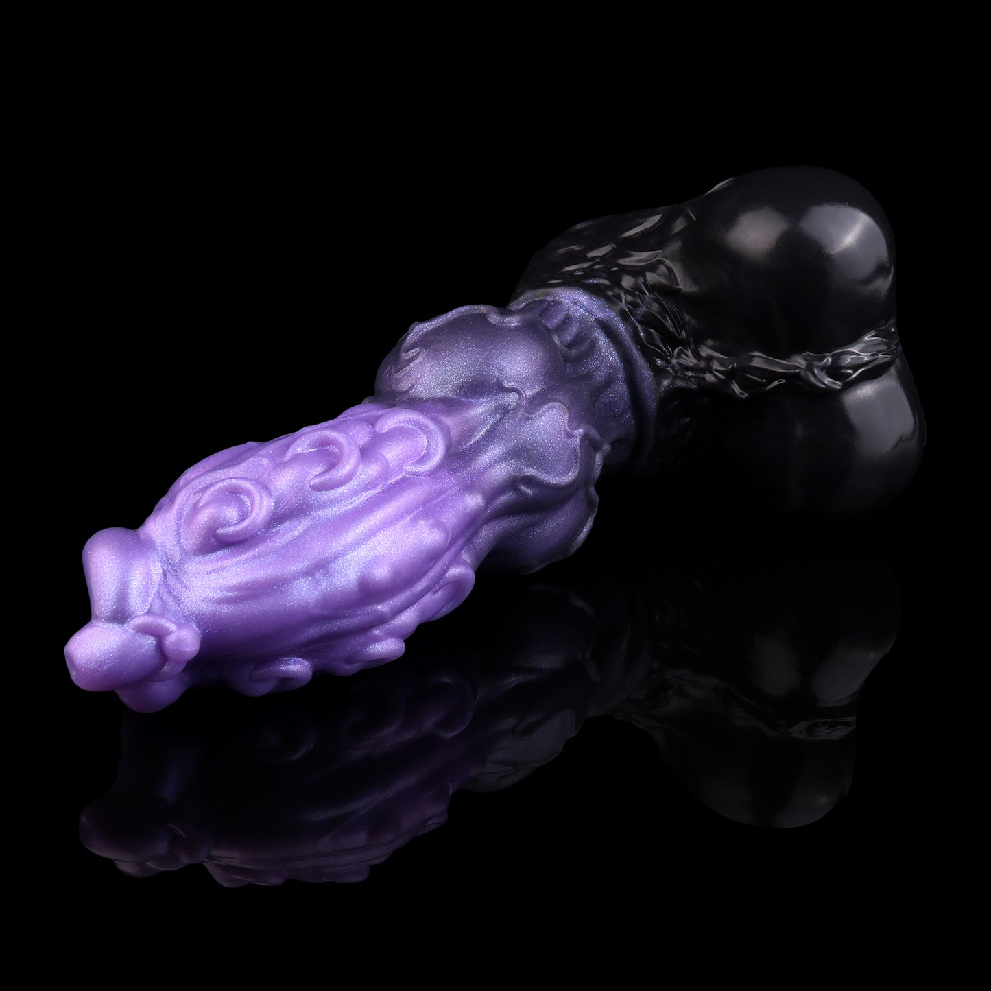 Fantasy Dildo Violett & Alien Organisch – Hollow Strap-on mit Mehrblättrigem Fremdkopf