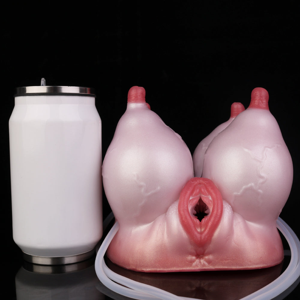 Interaktiver Sexpuppen Meilenstein – 4-Fach Brust-Torso aus Platin-Silikon mit Vagina & Trinkfunktion