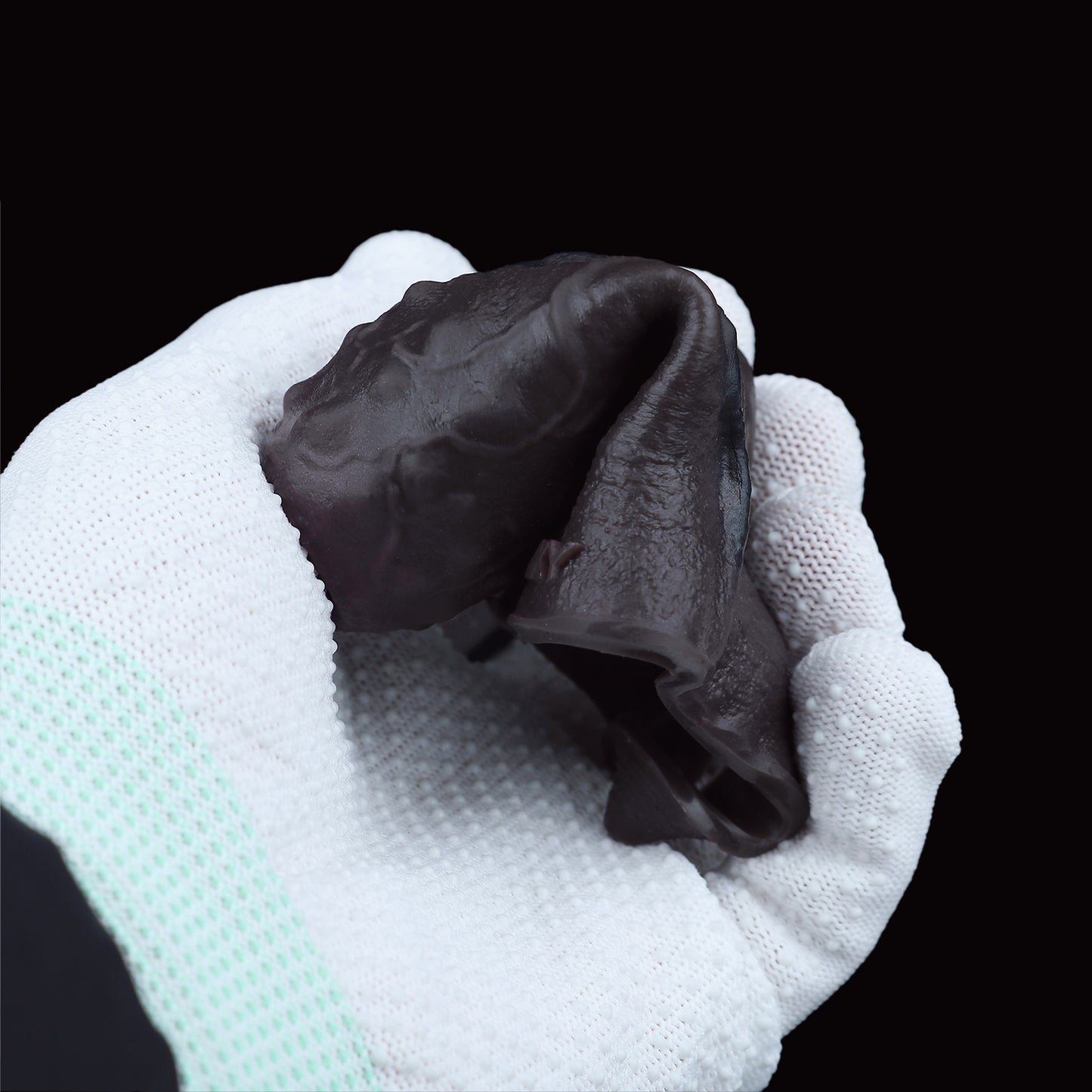 Structured Dark Fantasy Platinum Silicone Penis Sleeve - Black Silicone Penis Sleeve with Power Grip Nubs for Dominant Penis Enlargement