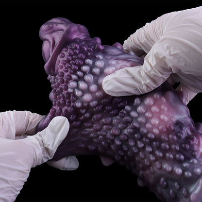 Penis Sleeve Alien – Violette Noppenhülle mit Spritzfunktion für Fantasy-Rollenspiele