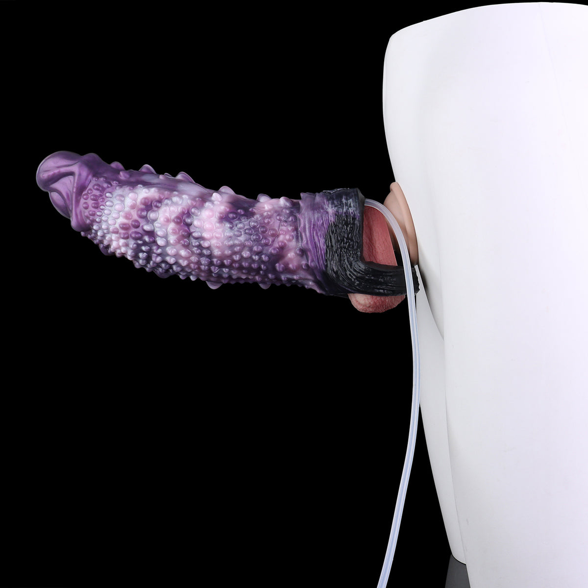 Penis Sleeve Alien – Violette Noppenhülle mit Spritzfunktion für Fantasy-Rollenspiele