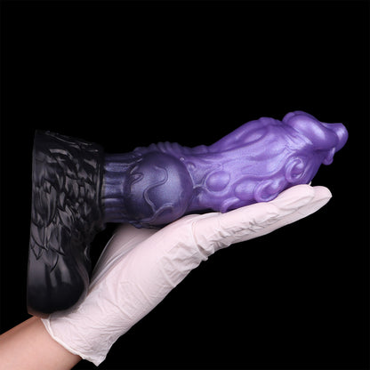 Fantasy Dildo Violett & Alien Organisch – Hollow Strap-on mit Mehrblättrigem Fremdkopf