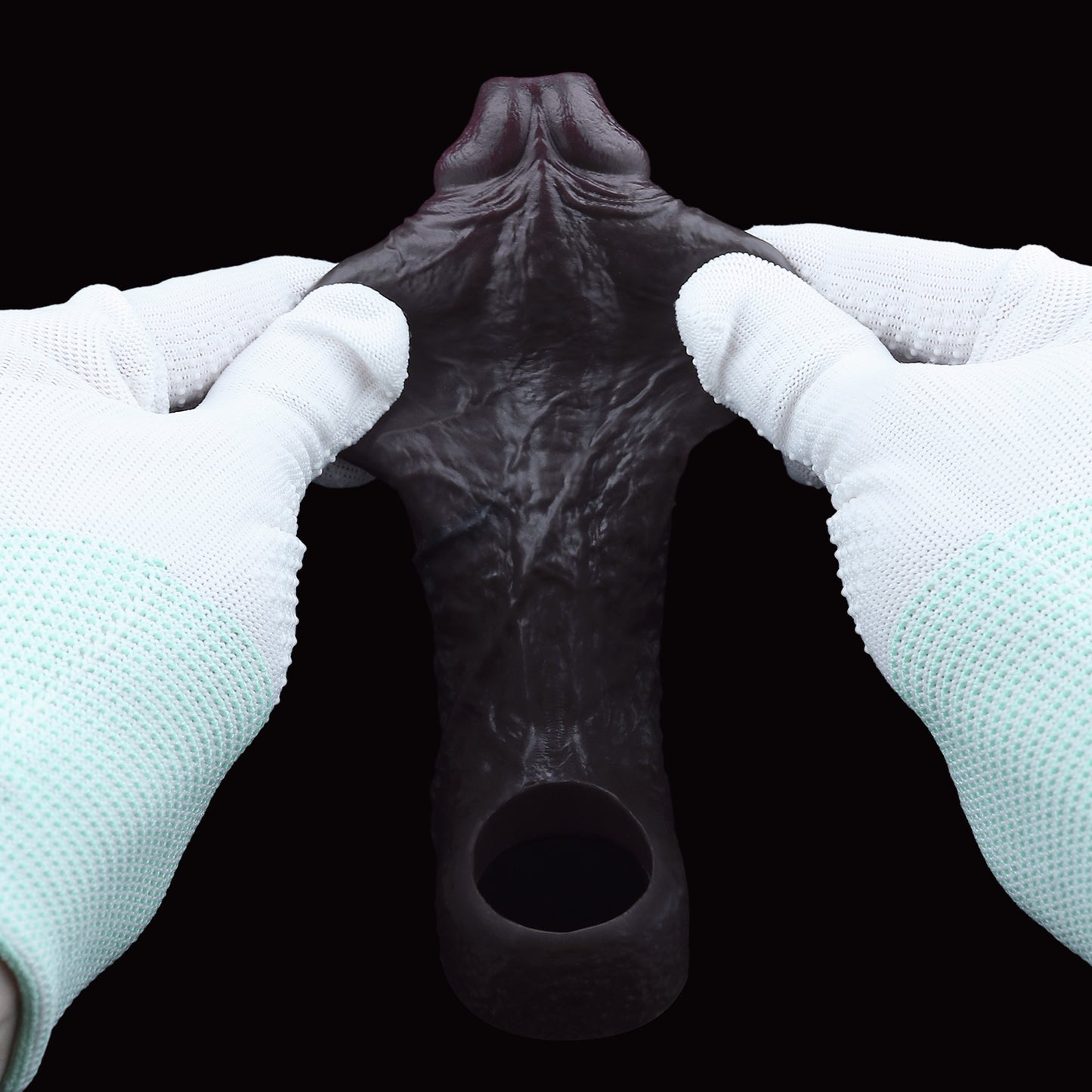 Obsidian Penis Sleeve aus Platin-Silikon – Realistische Venenstruktur für mehr Volumen, Komfort & Ausdauer