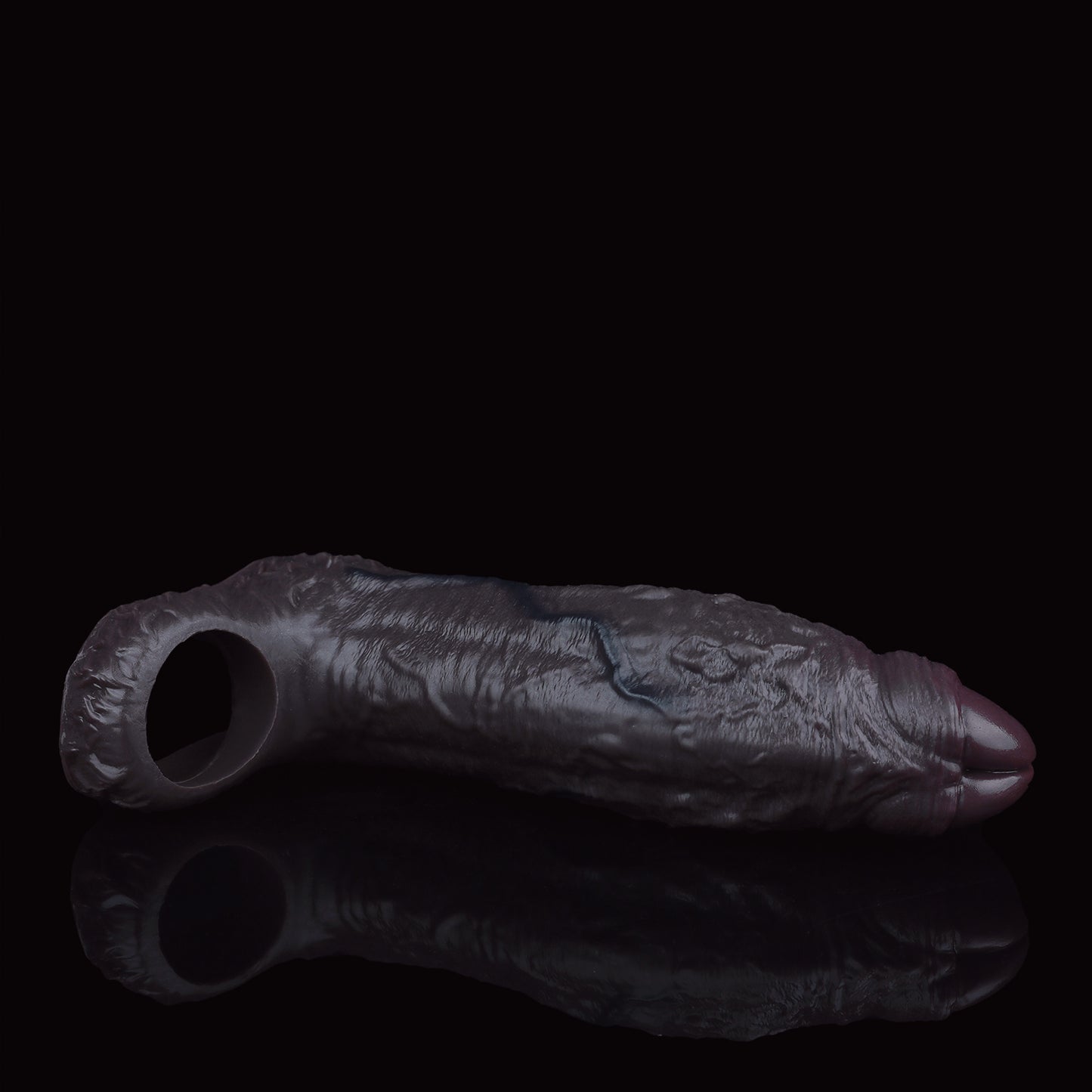 Obsidianschwarzer Penis Sleeve – Realistische Manschette für Verdickung & Verzögerung