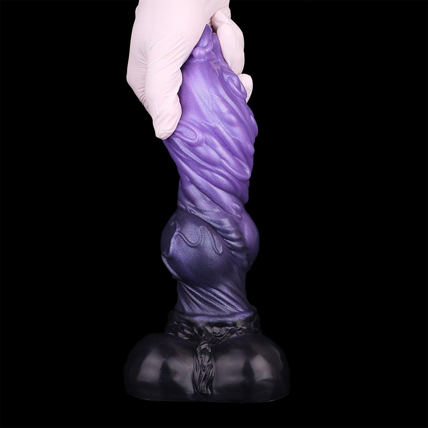 Fantasy Dildo Violett & Alien Organisch – Hollow Strap-on mit Mehrblättrigem Fremdkopf