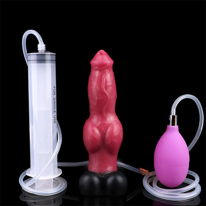 Inflate Dildo Beast – Inflatable Glans, Squirt & Air Pump | Silicone Fetish | SilikonLust
