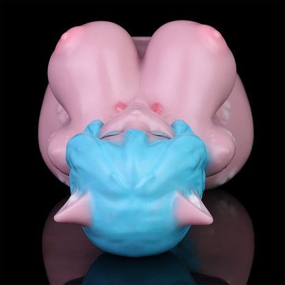 Sexpuppe Neko – Pastellblaue Katzenfantasie für Rollenspiele