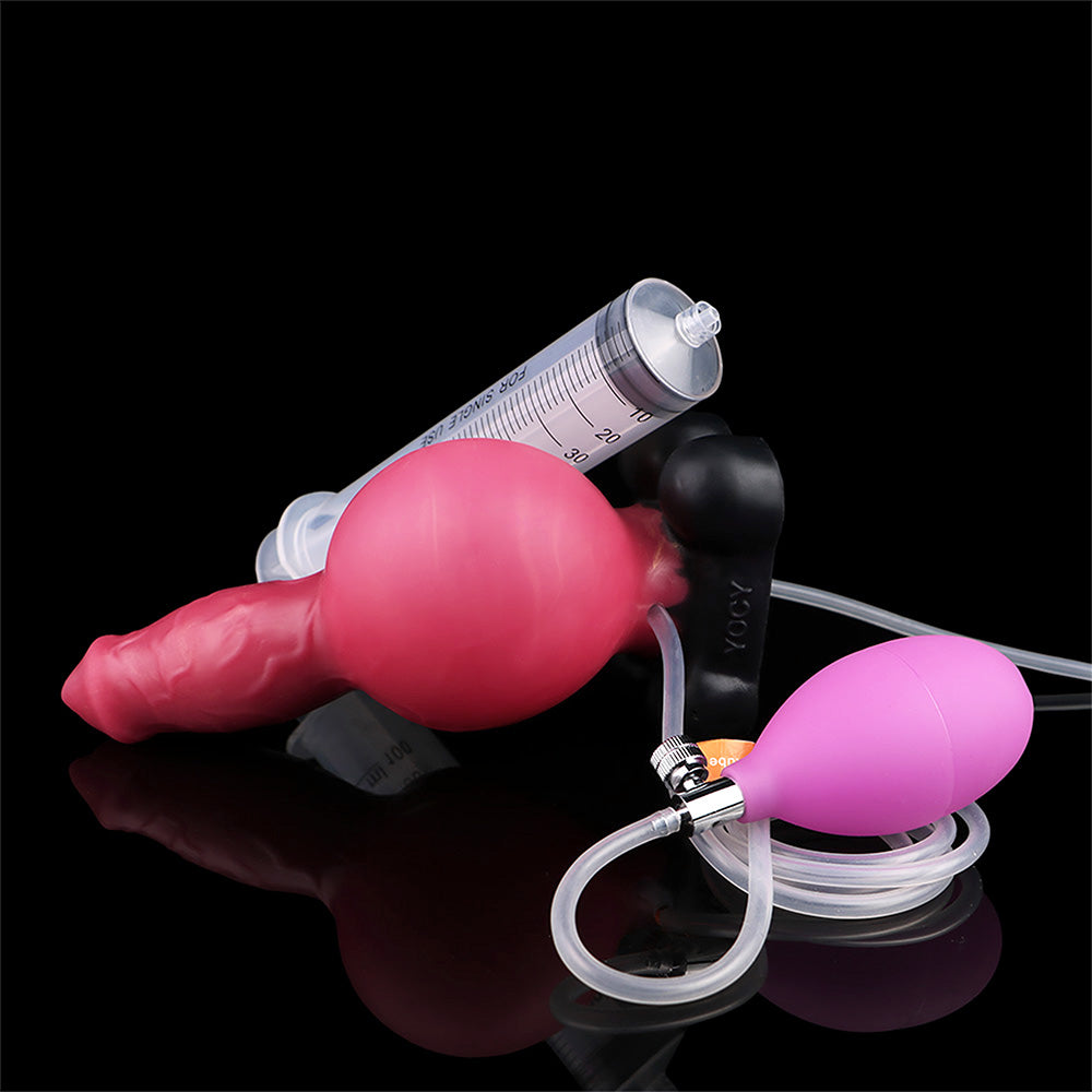 Inflate Dildo Beast – Inflatable Glans, Squirt & Air Pump | Silicone Fetish | SilikonLust