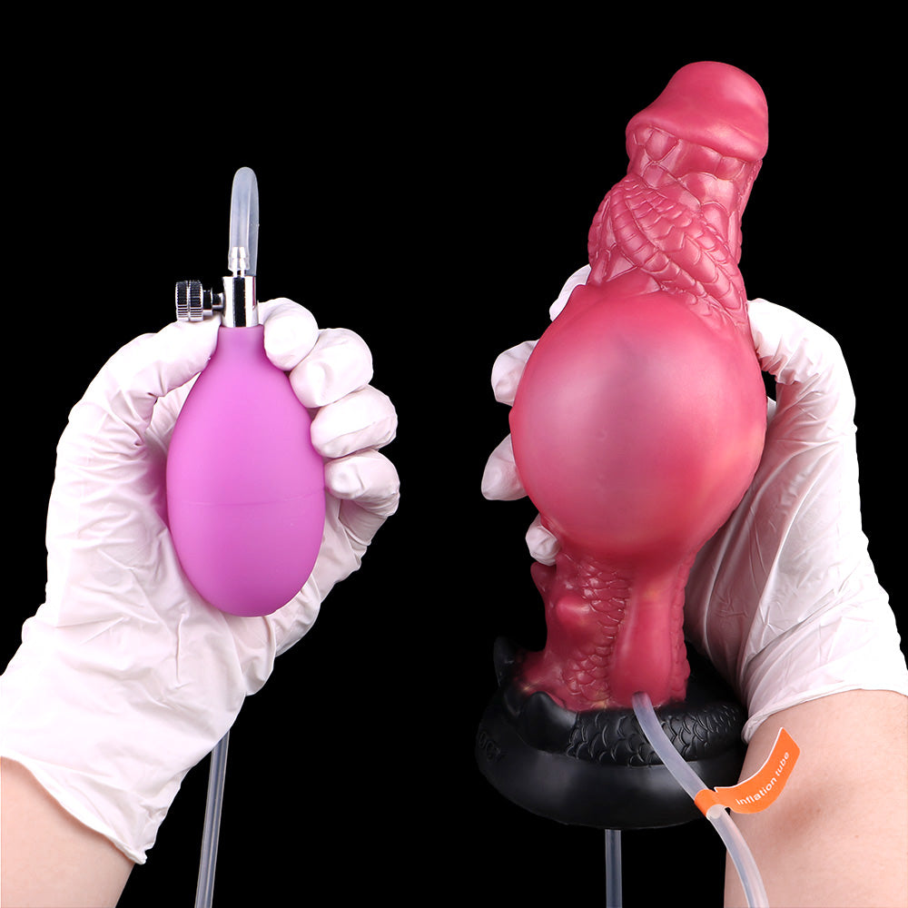 Creature Dildo Scale Pattern – Inflatable Knot & Squirt | SilikonLust