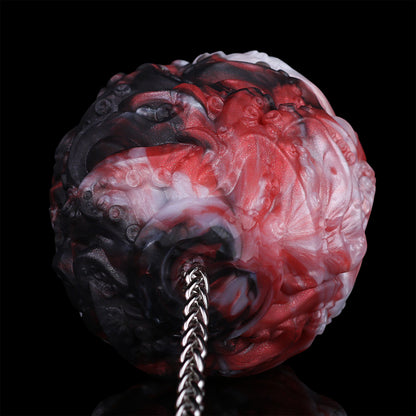 Silicone Kraken Egg – Red-and-Black Tentacle Relief for Fantasy Role-Playing Games