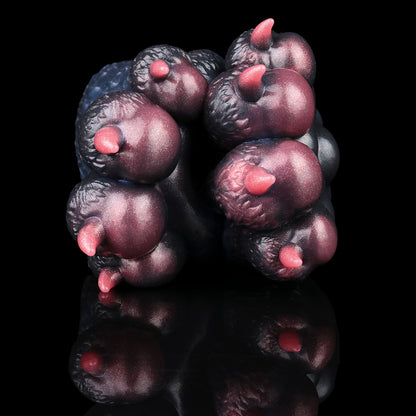 Strukturiertes Black Bear Pocket Pussy | Platinum Silicone Furry Animal Pocket Pussy mit Bärenklauen