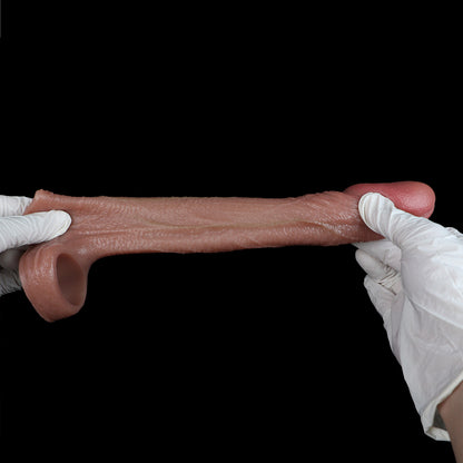 Cock Sleeve Ultra-Realistic Vein Texture – Soft Silicone Penis Extender with Open Base
