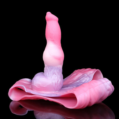 Dog-Inspired Fantasy Silikon Penis Sleeve – Canine Animalistic Strap-On mit Barock-Reliefband | SilikonLust