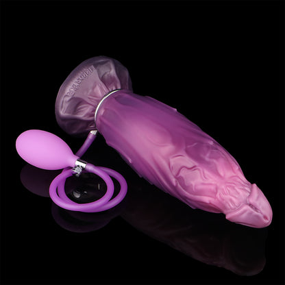 Fantasy Silicone Penis - Violett Fischgrät Armor Dildo | Squirting Saugnapf Platin-Silikon SilikonLust