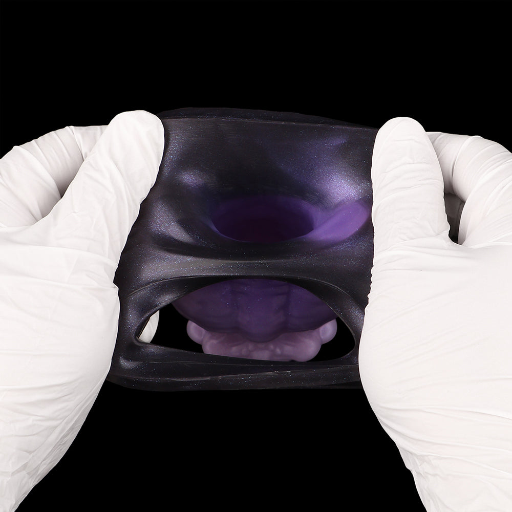 Ätherischer Amethyst Platinum Silicone Packer – Fantasy Dildo mit Saugnapf für avant-garde Körperästhetik und sensorische Tiefe