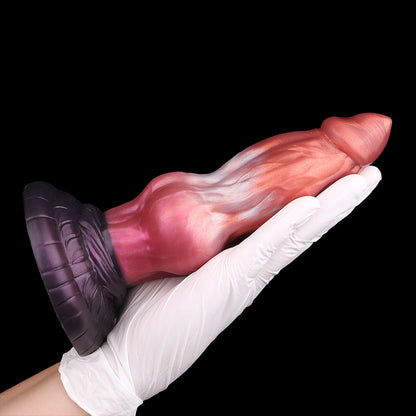 Fantasy Dildo Copper Red – Dual-Layer Silicone, Organic Muscle Structure & Suction Cup