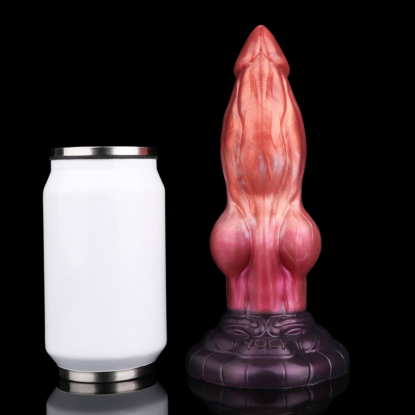 Fantasy Dildo Copper Red – Dual-Layer Silicone, Organic Muscle Structure & Suction Cup