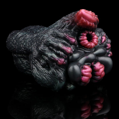 Alien Fantasy Masturbator Platinum Silicone - Immersive Dual-Channel Stroker with Creature Texture and Tight Grip Opening