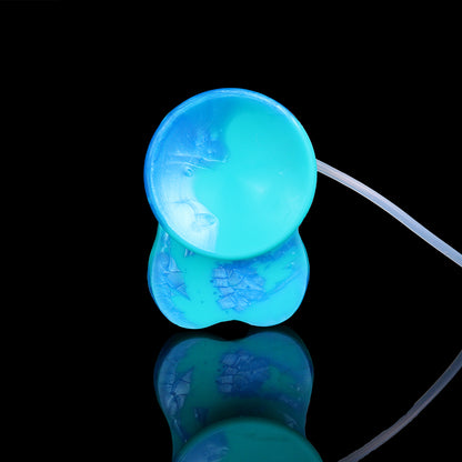 Eisblauer Drachen-Fantasy Dildo – Schaft mit Squirt-Funktion | Platin-Silikon | SilikonLust