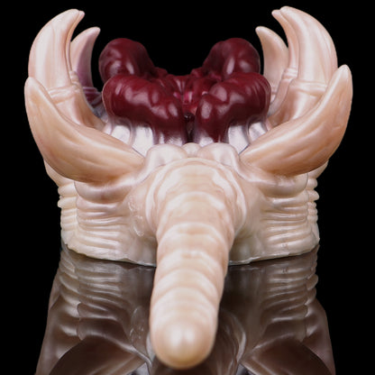 Facehugger Style Silicone Masturbator - Alien Creature Pocket Pussy Double Tooth Entrance Tentacle Grip