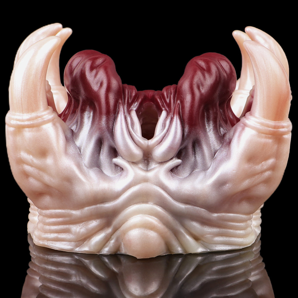 Facehugger Style Silicone Masturbator - Alien Creature Pocket Pussy Double Tooth Entrance Tentacle Grip