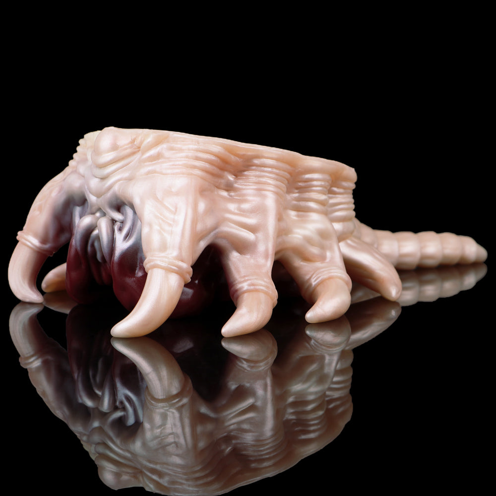 Facehugger Style Silicone Masturbator - Alien Creature Pocket Pussy Double Tooth Entrance Tentacle Grip