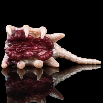 Facehugger Style Silicone Masturbator - Alien Creature Pocket Pussy Double Tooth Entrance Tentacle Grip