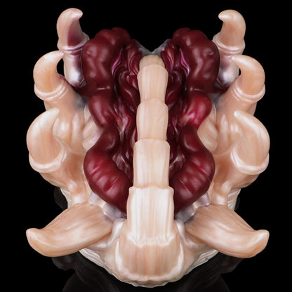 Facehugger Style Silicone Masturbator - Alien Creature Pocket Pussy Double Tooth Entrance Tentacle Grip