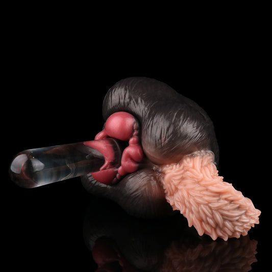 Fantasy Beast Masturbator - Pocket Pussy mit Fellstruktur | Stabilisierungsflügel Platin-Silikon SilikonLust