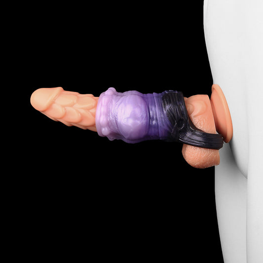 Ätherischer Amethyst Platinum Silicone Packer – Fantasy Dildo mit Saugnapf für avant-garde Körperästhetik und sensorische Tiefe