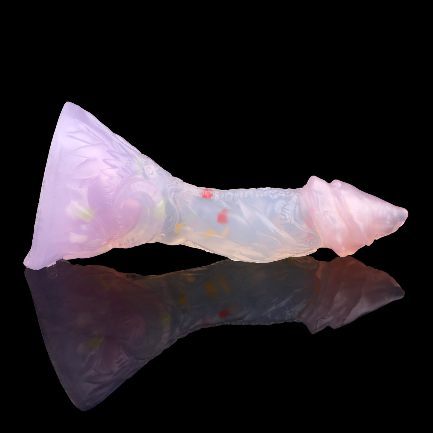 Magischer Pastell Fantasy Dildo – Transluzenter Silikondildo in Rosa & Lila mit Saugnapf