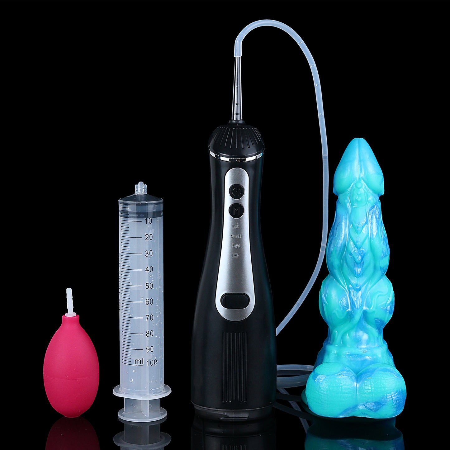 Eisblauer Drachen-Fantasy Dildo – Schaft mit Squirt-Funktion | Platin-Silikon | SilikonLust