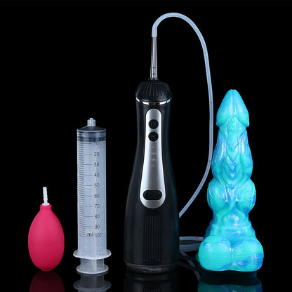 Eisblauer Drachen-Fantasy Dildo – Schaft mit Squirt-Funktion | Platin-Silikon | SilikonLust
